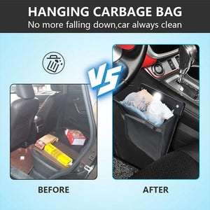 LED Car Leather Trash Can