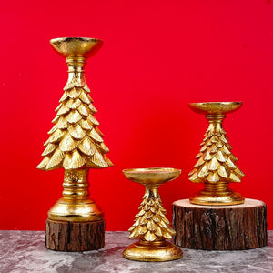 Retro Christmas Tree Candlestick Ornaments