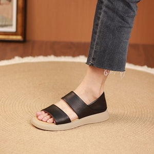 Thick Sole Women's Stylish Leather Sandals
