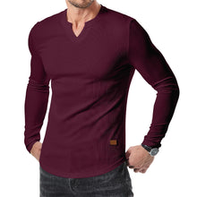 Load image into Gallery viewer, Men's Slim Fit V-Neck Longline Muscle Shirt