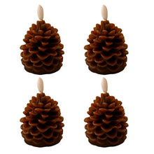 Load image into Gallery viewer, Flammeløse Pinecone stearinlys