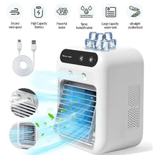 Load image into Gallery viewer, Portable 3-In-1 Cooling Fan with 2-Speed Mist