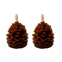 Load image into Gallery viewer, Flammeløse Pinecone stearinlys