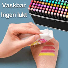 Load image into Gallery viewer, 80 farger Premium doble spissmarkører sett med bæreveske