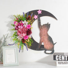 Load image into Gallery viewer, Cat Crescent Moon Wreath