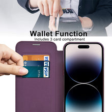 Load image into Gallery viewer, Transparent Electroplated Magnetic Leather Flip Case for iPhone