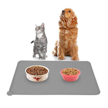 Load image into Gallery viewer, Silicone Waterproof Dog Cat Pet Food Mats Tray - Non Slip Pet Dog Cat Bowl Mats Placemat