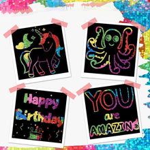 Load image into Gallery viewer, 【100 Sheets/1 Set】DIY Rainbow Magic Scratch Paper Art Set