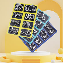 Load image into Gallery viewer, 24-Piece Metal Wire Puzzle Set