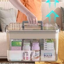 Load image into Gallery viewer, Clear Medicine Storage Box with Handle