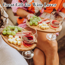 Load image into Gallery viewer, Appetizer Plate with Wine Glass Holder