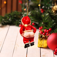 Load image into Gallery viewer, Playful Butt Santa Ornaments