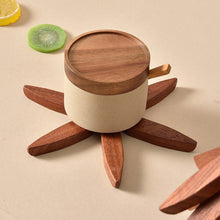Load image into Gallery viewer, Wooden Leaves Design Coaster