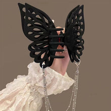 Load image into Gallery viewer, Butterfly Cutout Tassel Large Hair Clip