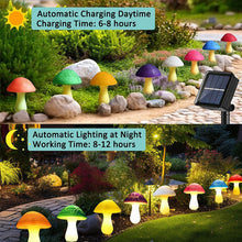 Load image into Gallery viewer, Solar-Powered Mushroom Garden Lights