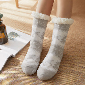 Christmas hot sale reindeer padded cotton socks