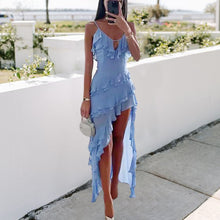 Load image into Gallery viewer, Sexy halter solid color dress gown