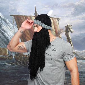 Knitted Viking Beard Hat