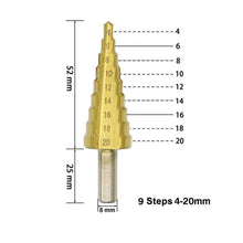 Load image into Gallery viewer, Titanium Step Drill (3 pieces)