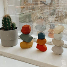 Load image into Gallery viewer, 【Last Day 50% Off】Wood Rock Set Balancing Blocks Natural Wood Toy
