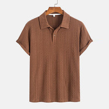 Load image into Gallery viewer, Regular Fit Plain Textured Polo Shirt
