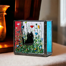 Load image into Gallery viewer, Cats Stained Glass Vase