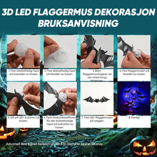 Load image into Gallery viewer, 3D-flaggermusdesign LED-dekorasjon