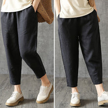 Load image into Gallery viewer, Cotton Linen Ankle Length Harem Pants