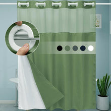 Load image into Gallery viewer, Waffle Pattern Double Layer Shower Curtain