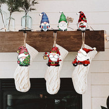 Load image into Gallery viewer, Christmas Wooden Gnome Ornaments