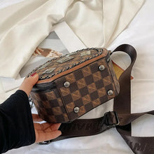 Load image into Gallery viewer, Fashion Retro Bear Badge Print Leather Handbags