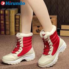 Load image into Gallery viewer, Waterproof Women High-Top Cotton Shoes
