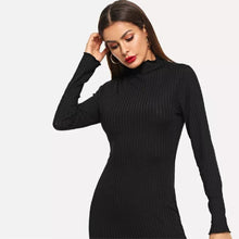 Load image into Gallery viewer, Semi-Turtleneck Casual Dress