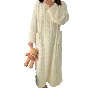 Winter Coral Velvet Home Clothes