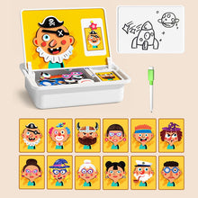 Load image into Gallery viewer, Magnetisk puslespill med byggeklosser for læring