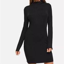 Load image into Gallery viewer, Semi-Turtleneck Casual Dress
