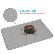 Load image into Gallery viewer, Silicone Waterproof Dog Cat Pet Food Mats Tray - Non Slip Pet Dog Cat Bowl Mats Placemat
