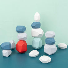 Load image into Gallery viewer, 【Last Day 50% Off】Wood Rock Set Balancing Blocks Natural Wood Toy