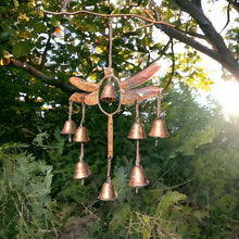 Load image into Gallery viewer, Handmade Dragonfly With Bells Wind Chime