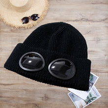 Load image into Gallery viewer, Unisex Solid Color Goggle Lens Design Beanie Hat