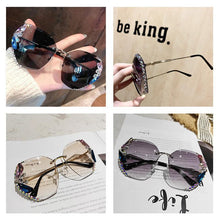 Load image into Gallery viewer, Vintage Fashion Rimless Crystal Sunglasses