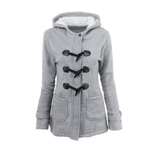 Load image into Gallery viewer, Long Wool Blended Hooded Pea Coat