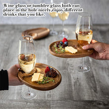 Load image into Gallery viewer, Appetizer Plate with Wine Glass Holder