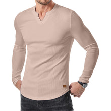 Load image into Gallery viewer, Men's Slim Fit V-Neck Longline Muscle Shirt