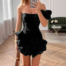 Load image into Gallery viewer, Rose Pleated Mini Dress