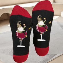 Load image into Gallery viewer, Gnome Wine Glass Unisex Crew Socks