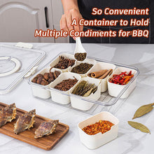 Load image into Gallery viewer, Multi-grid Clear Food Storage Box with Lid &amp; Handle