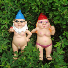 Load image into Gallery viewer, Naughty Garden Gnome Funny Statue
