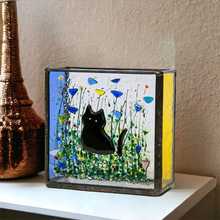 Load image into Gallery viewer, Cats Stained Glass Vase