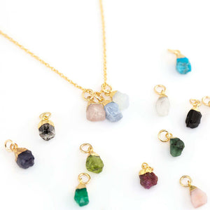 Natural Stone Crystal Zodiac Necklace